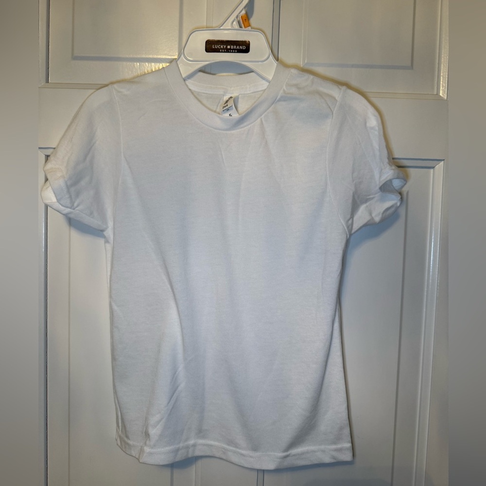 Set of 6 Tultex Kids Classic White Short Sleeve Tees